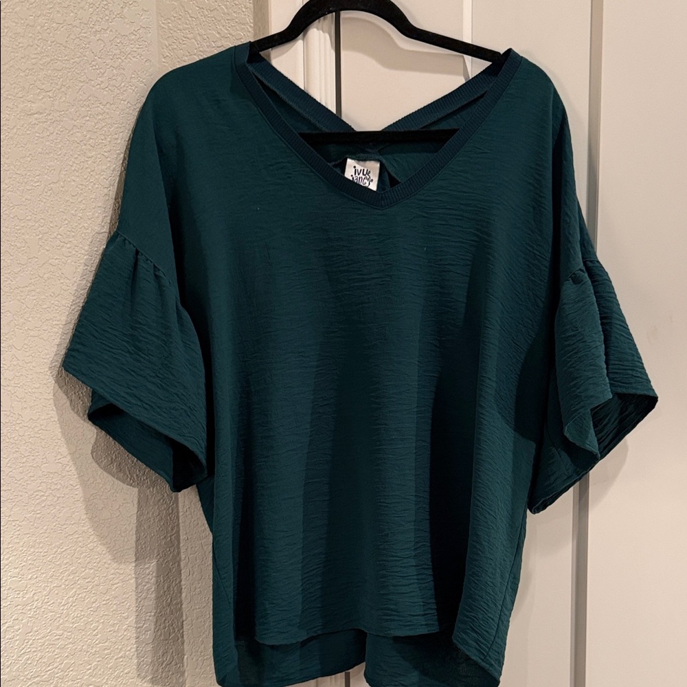 Ivy Jane Dark Teal Short Sleeve Top
